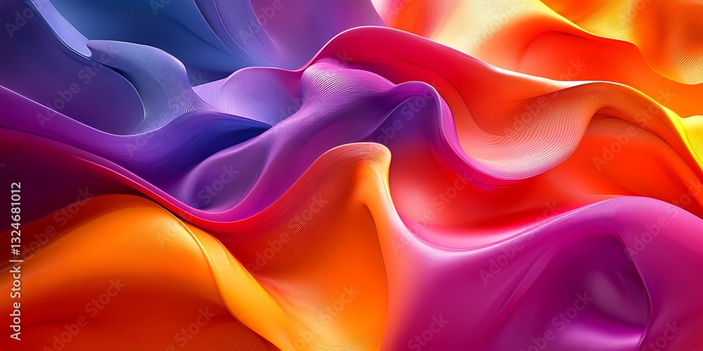 Obraz premium Abstract colorful fluid wave pattern