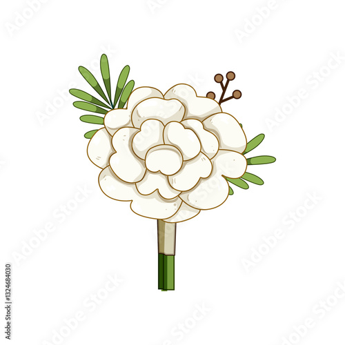 tradition boutonniere cartoon vector illustration