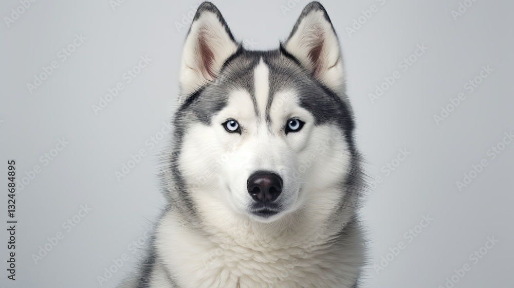 A Realistic Digital Painting of a Siberian Husky Dog A Realistic Digital Painting of a Siberian Husky Dog