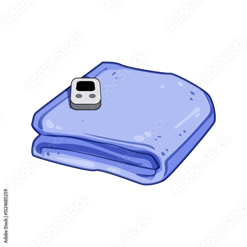warmth blanket heated cartoon vector illustration