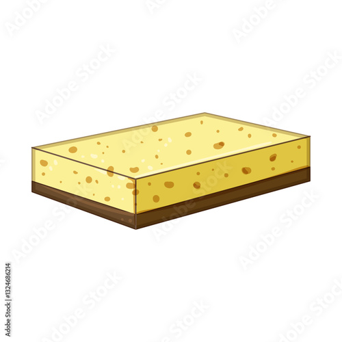 compostable biodegradable kitchen sponge cartoon vector illustration