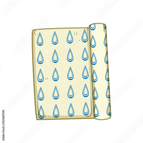 alternative beeswax food wrap cartoon vector illustration