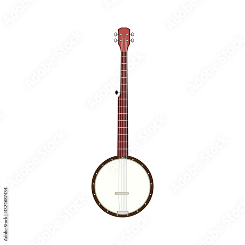 headstock banjo cartoon vector illustration