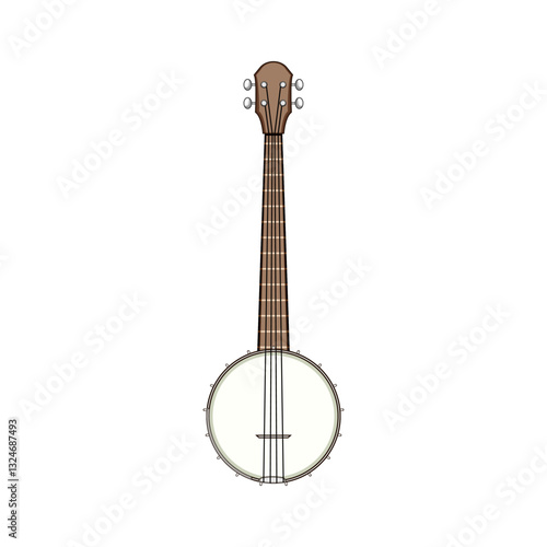 bridge banjo cartoon vector illustration