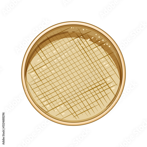 lightweight bamboo plate cartoon vector illustration