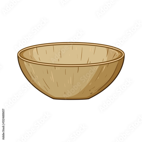 sustainable bamboo plate cartoon vector illustration