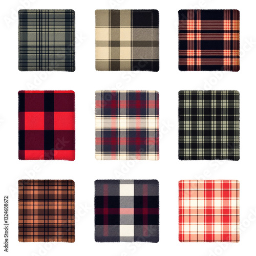 A collection of cozy plaid patterns perfect for autumn fashion and home decor