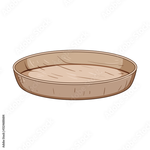 friendly bamboo plate cartoon vector illustration