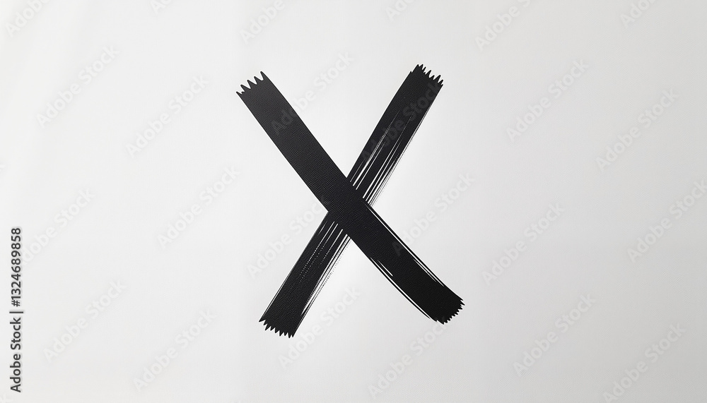 X mark on paper, symbolic representation of choice and consequence, useful for educational and awareness content X mark on paper, symbolic representation of choice and consequence, useful for educational and awareness content