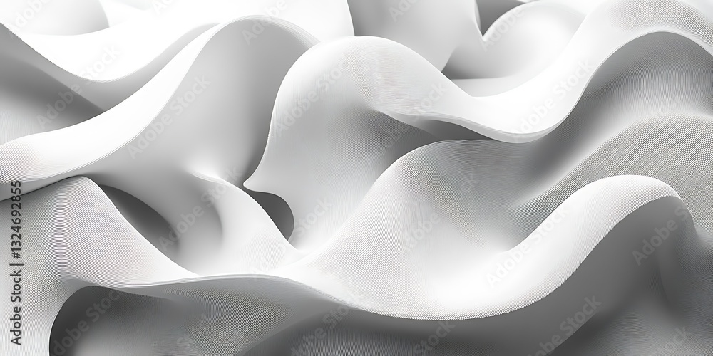 Obraz premium Abstract white flowing forms