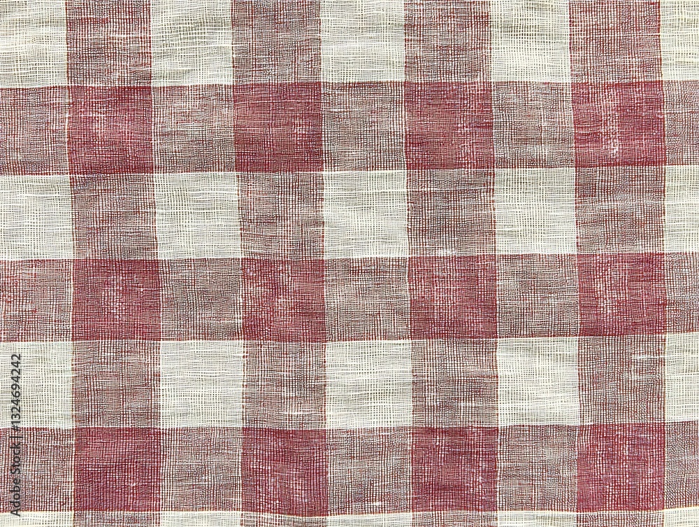 Red Gingham Fabric Texture. Red Gingham Fabric Texture.