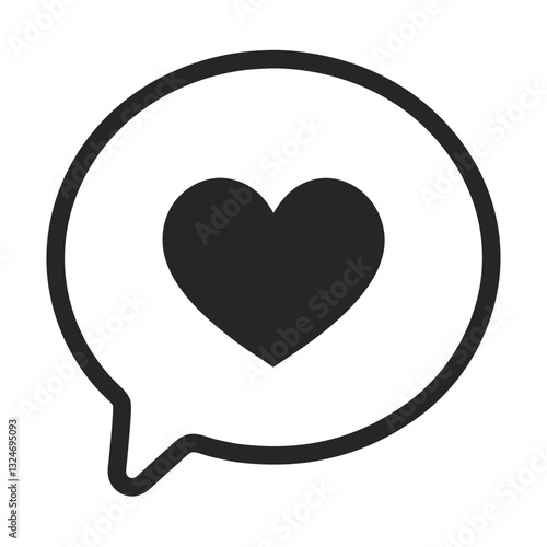 love note bubble flat icon for apps and websites
