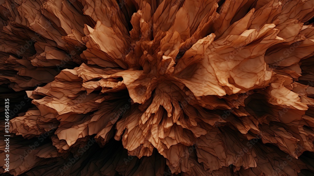 Abstract Brown and Orange 3D Fractal Artwork Abstract Brown and Orange 3D Fractal Artwork