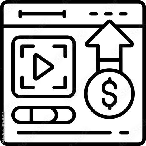 Monetize Icon Vector Element