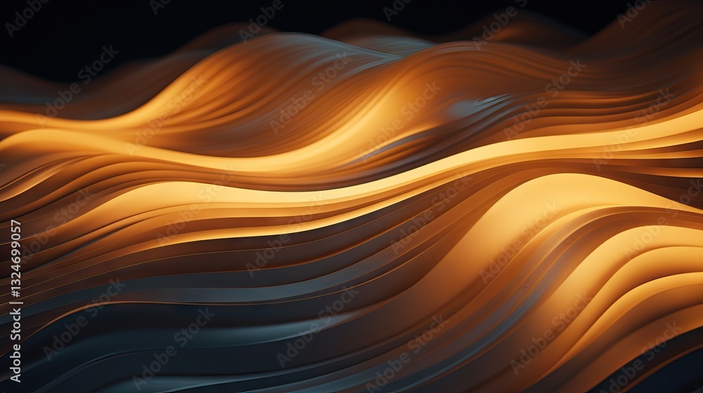 Abstract Orange and Black Wave Pattern Background Abstract Orange and Black Wave Pattern Background