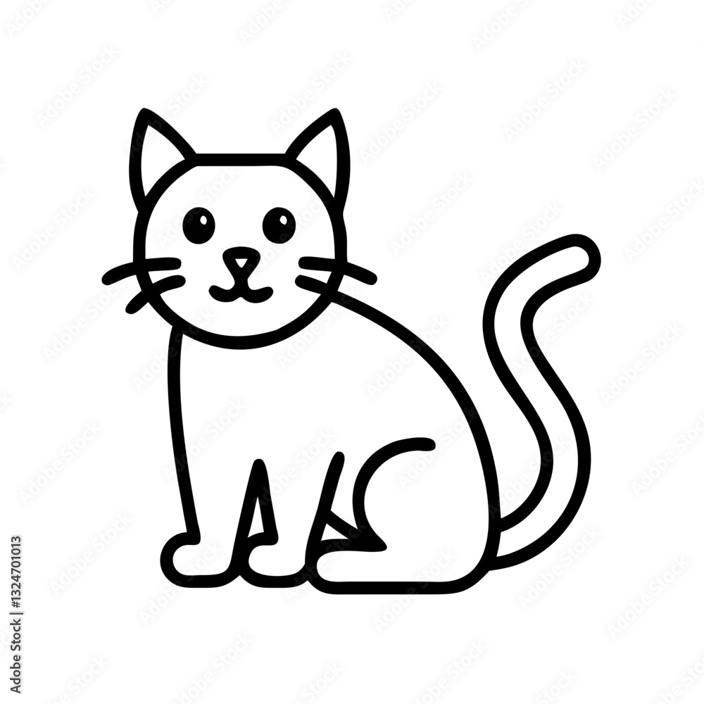 Obraz premium black and white cat