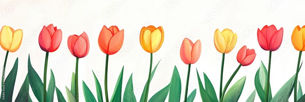 Naklejka premium Beautiful tulip flower in Spring.