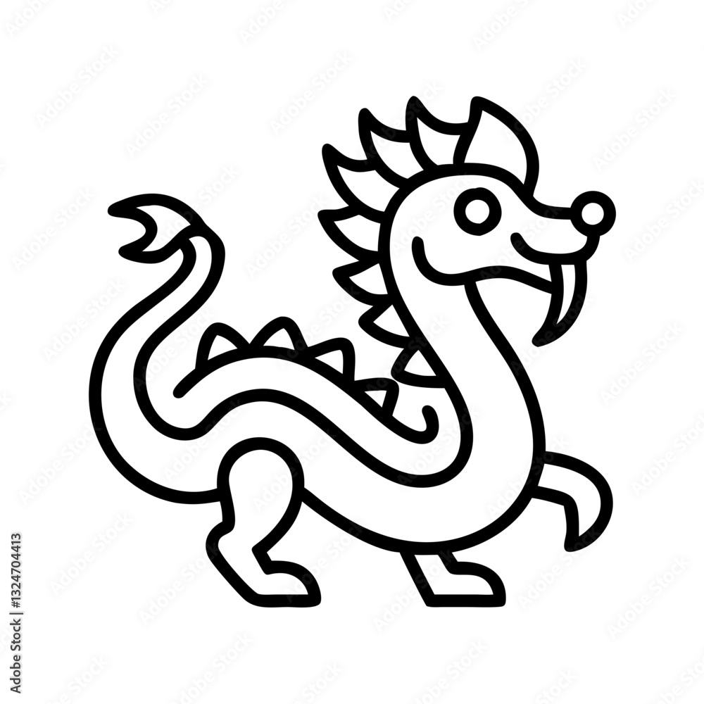 Obraz premium vector illustration of a dragon