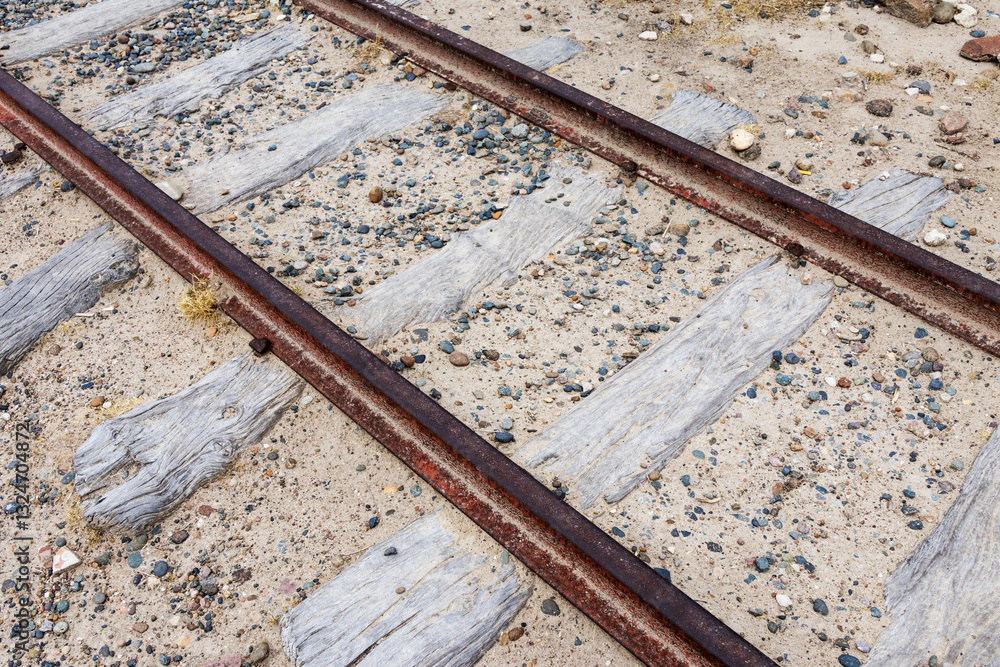 Naklejka premium Section of a railway called trochita in Argentina