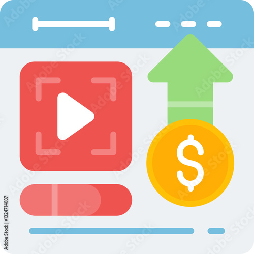 Monetize Icon Vector Element