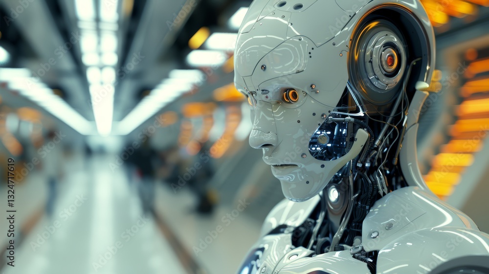 Artificial Intelligence Concept with Clean Lines and Futuristic Elements in a Digital Environment Artificial Intelligence Concept with Clean Lines and Futuristic Elements in a Digital Environment