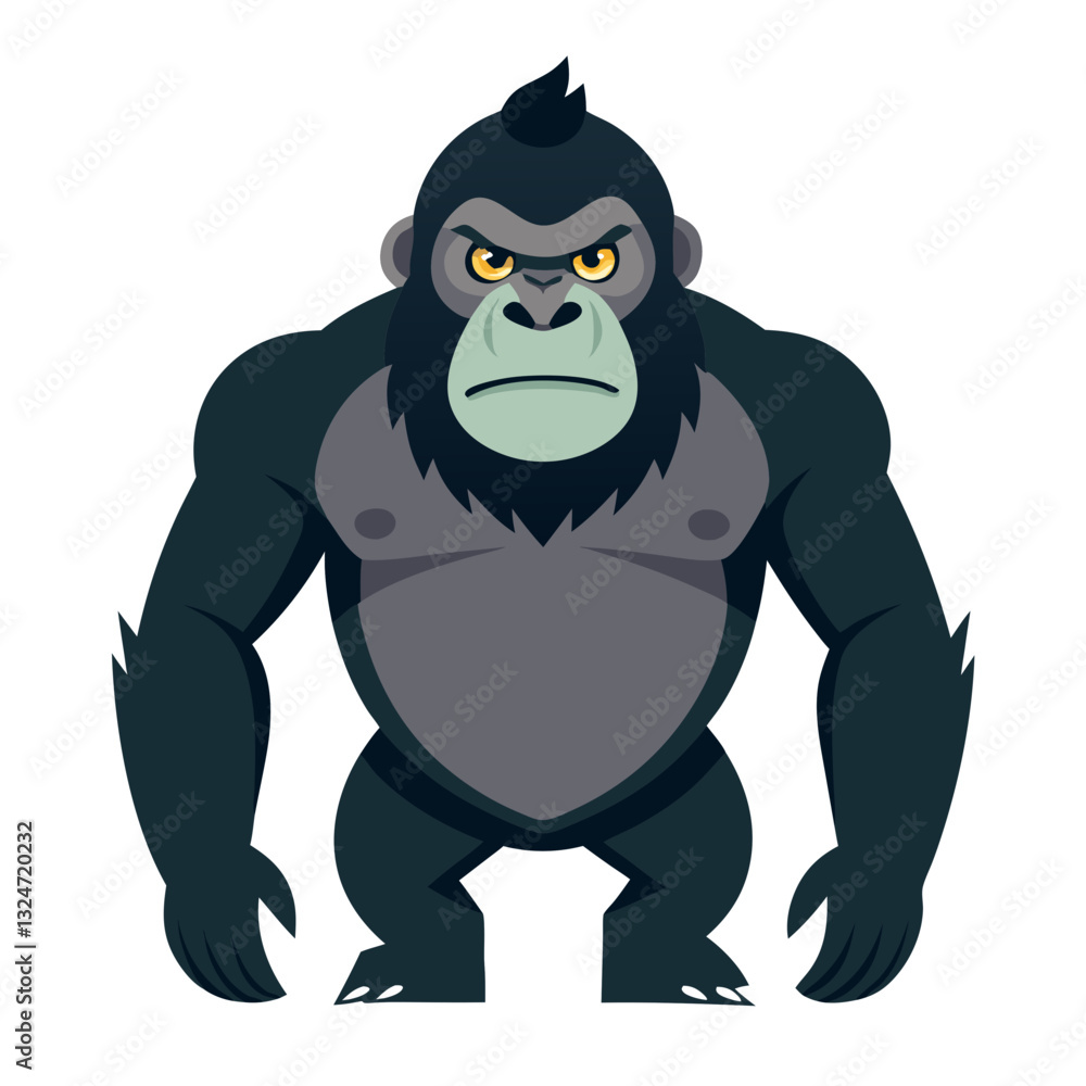 Obraz premium funny cartoon gorilla vector 