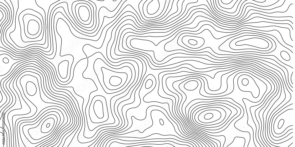 Fototapeta premium Topographic Map Lines Background. Abstract Contour Pattern. Abstract Geography Background. Contour Line Map Texture