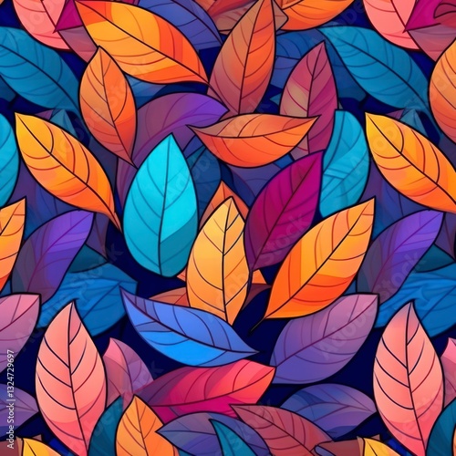 Wallpaper Mural Autumn Leaves in a Kaleidoscope of Colors Torontodigital.ca