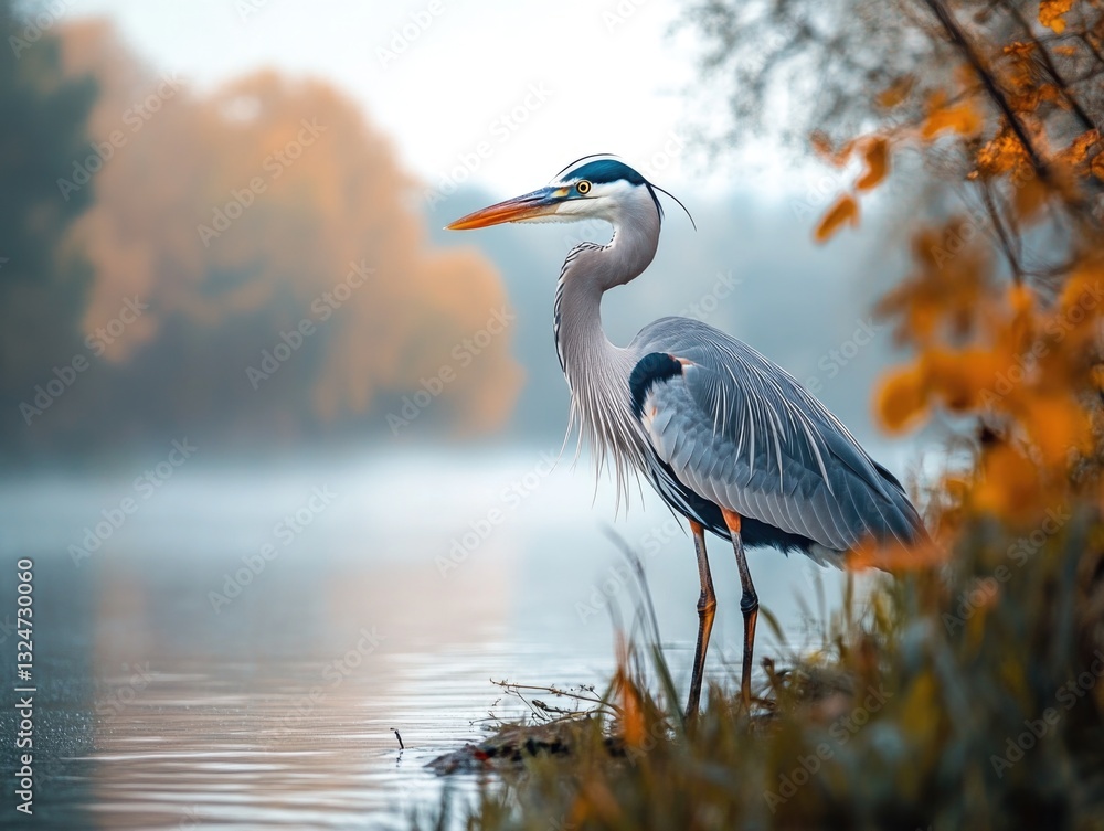 Obraz premium Lonely Blue Heron