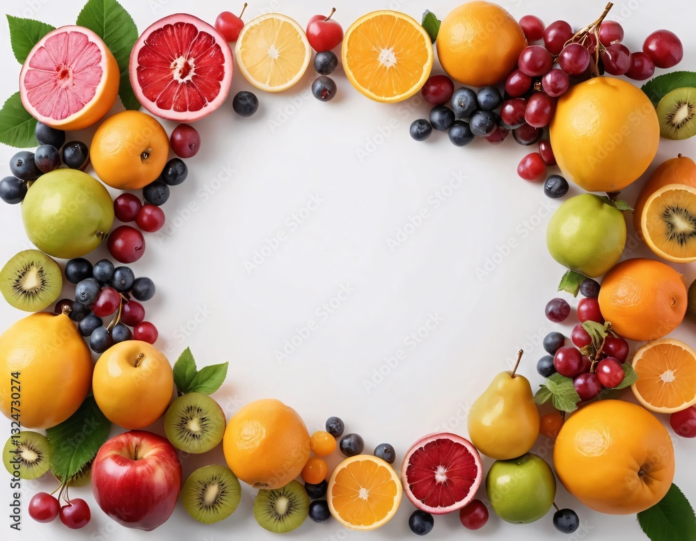 Fruit frame with space for text Fruit frame with space for text
