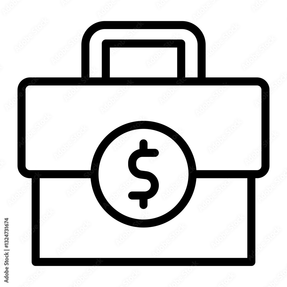 Investment Portfolio Vector Line Icon Design Investment Portfolio Vector Line Icon Design