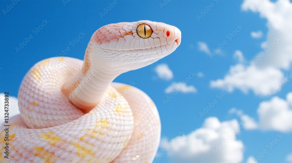 Fototapeta premium Elegant snake against blue sky nature
