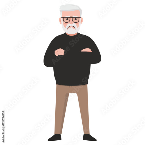 old man simple illustration 
