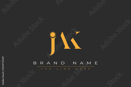 JAK abstract letter logo design. This logo is designed by three abstract letters.