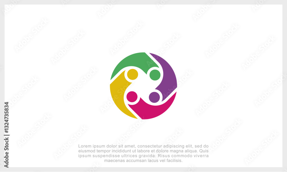 Abstract people colorful logo icon design minimal style illustration. community logo icon vector isolated.
Abstract people colorful logo icon design minimal style illustration. community logo icon vector isolated.
