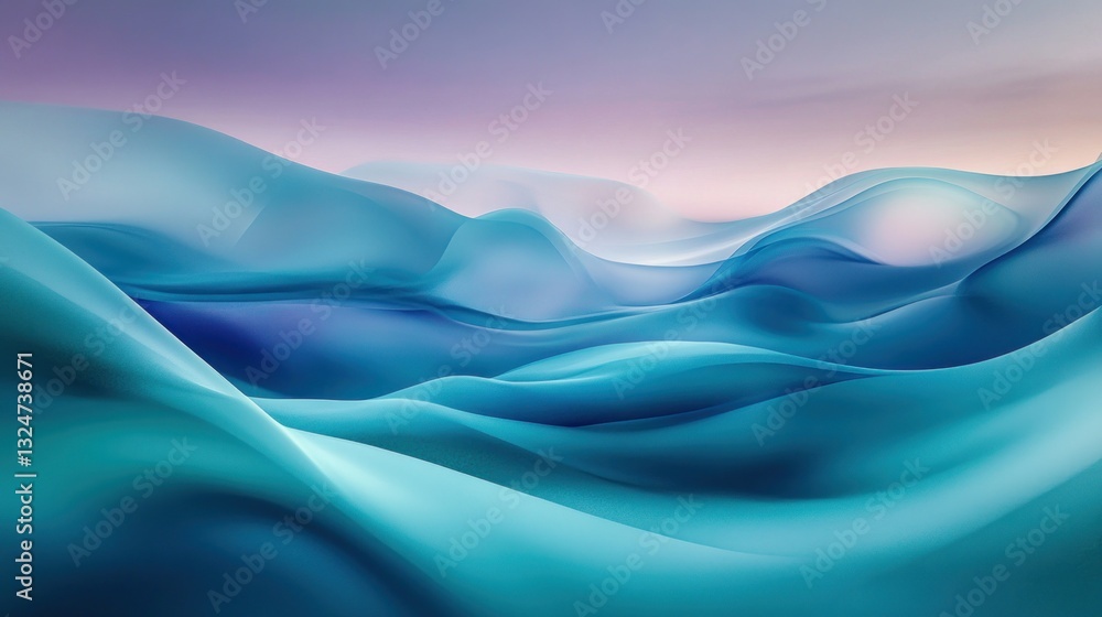 Fototapeta premium Abstract Liquid Mountainscape