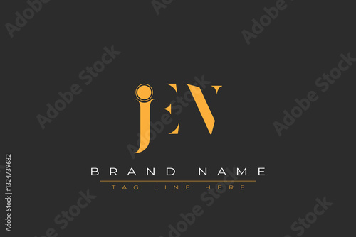JEN abstract letter logo design. This logo is designed by three abstract letters.