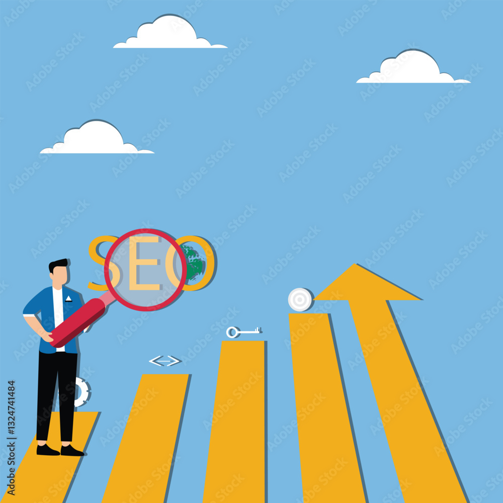 Concept of SEO, search engine optimization Ranking Concept of SEO, search engine optimization Ranking