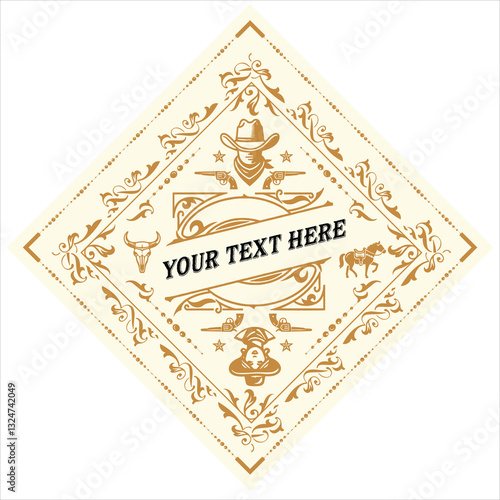 western Bandana vector