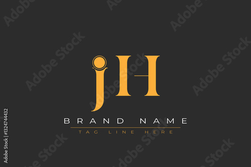 JIH abstract letter logo design. This logo is designed by three abstract letters.