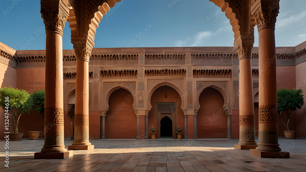 Fototapeta premium courtyard of the alhambra granada spain