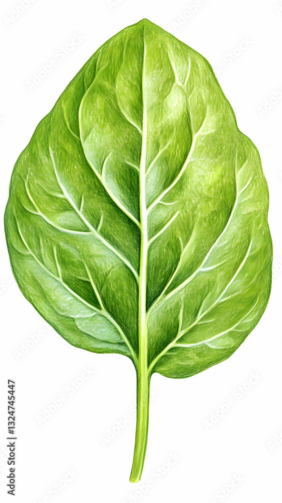 Obraz premium Detailed illustration of a vibrant green leaf (2)