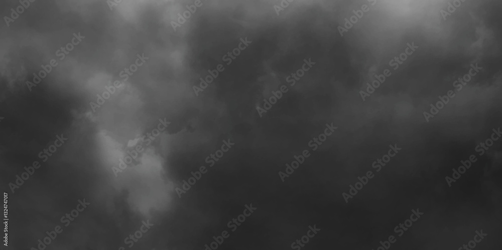 Dark black and grey dramatic grunge background texture for cloudy sky and fogy smoke abstract backdrop, slow motion closeup floating air on fog mist haze vapor smoke on black background. Dark black and grey dramatic grunge background texture for cloudy sky and fogy smoke abstract backdrop, slow motion closeup floating air on fog mist haze vapor smoke on black background.