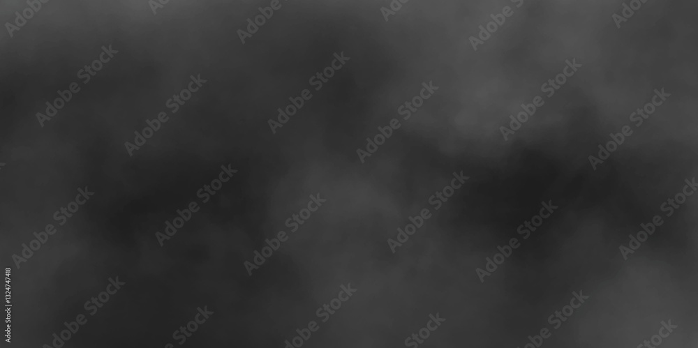Dark black and grey dramatic grunge background texture for cloudy sky and fogy smoke abstract backdrop, slow motion closeup floating air on fog mist haze vapor smoke on black background. Dark black and grey dramatic grunge background texture for cloudy sky and fogy smoke abstract backdrop, slow motion closeup floating air on fog mist haze vapor smoke on black background.