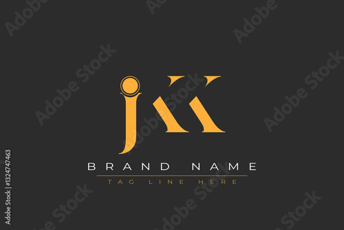 JKK abstract letter logo design. This logo is designed by three abstract letters.