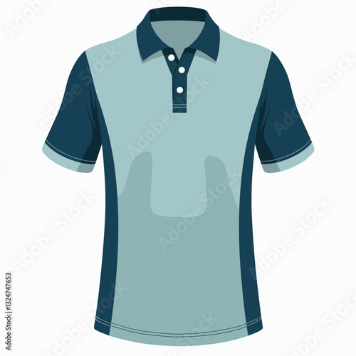 Polo shirt design in blue tones, stylish apparel concept