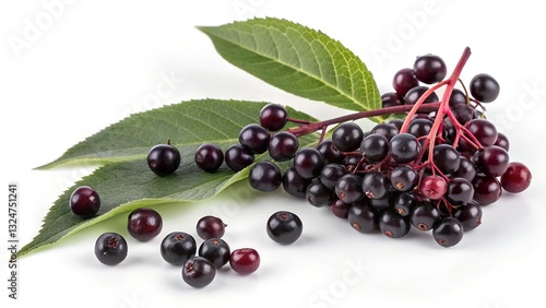 Elderberry isolated on white background