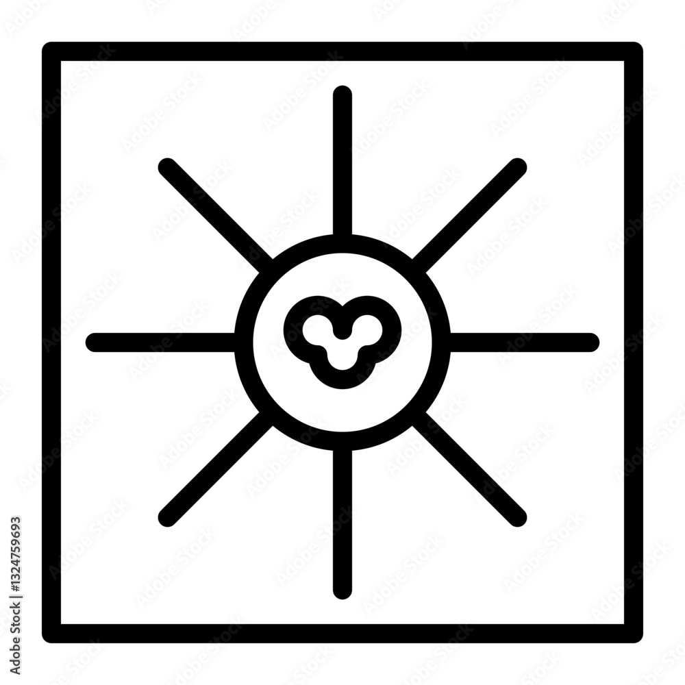 Obraz premium Virus Line Icon