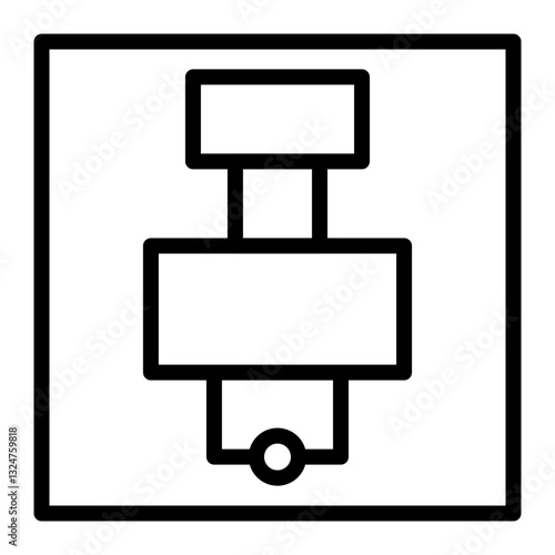 3D Bioprinting Line Icon