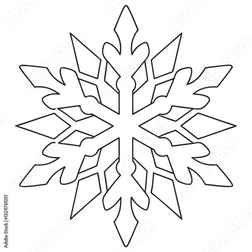 "Intricate Snowflake Outline"